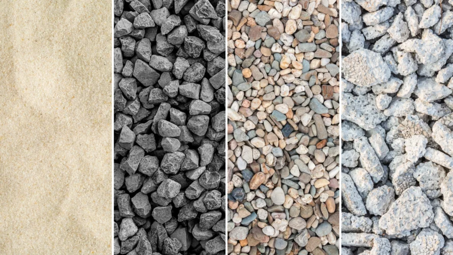 Crushed stone and aggregates for construction